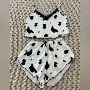 Cow Print PJ Set